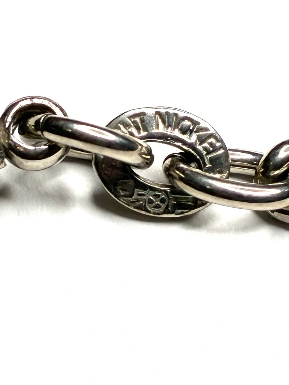 Antique Erhard & Söhne German Pocket Watch Chain Curb Link Echt Nickel Art Deco
